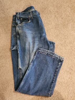 Dickies men's Blue Denim Work Jeans, hammer loop. Size 34 x 30